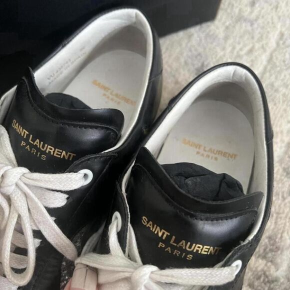 Saint Laurent Court Classic SL06 “Sea Sex & Sun” Glitter Sneakers in Black - Picture 5 of 8